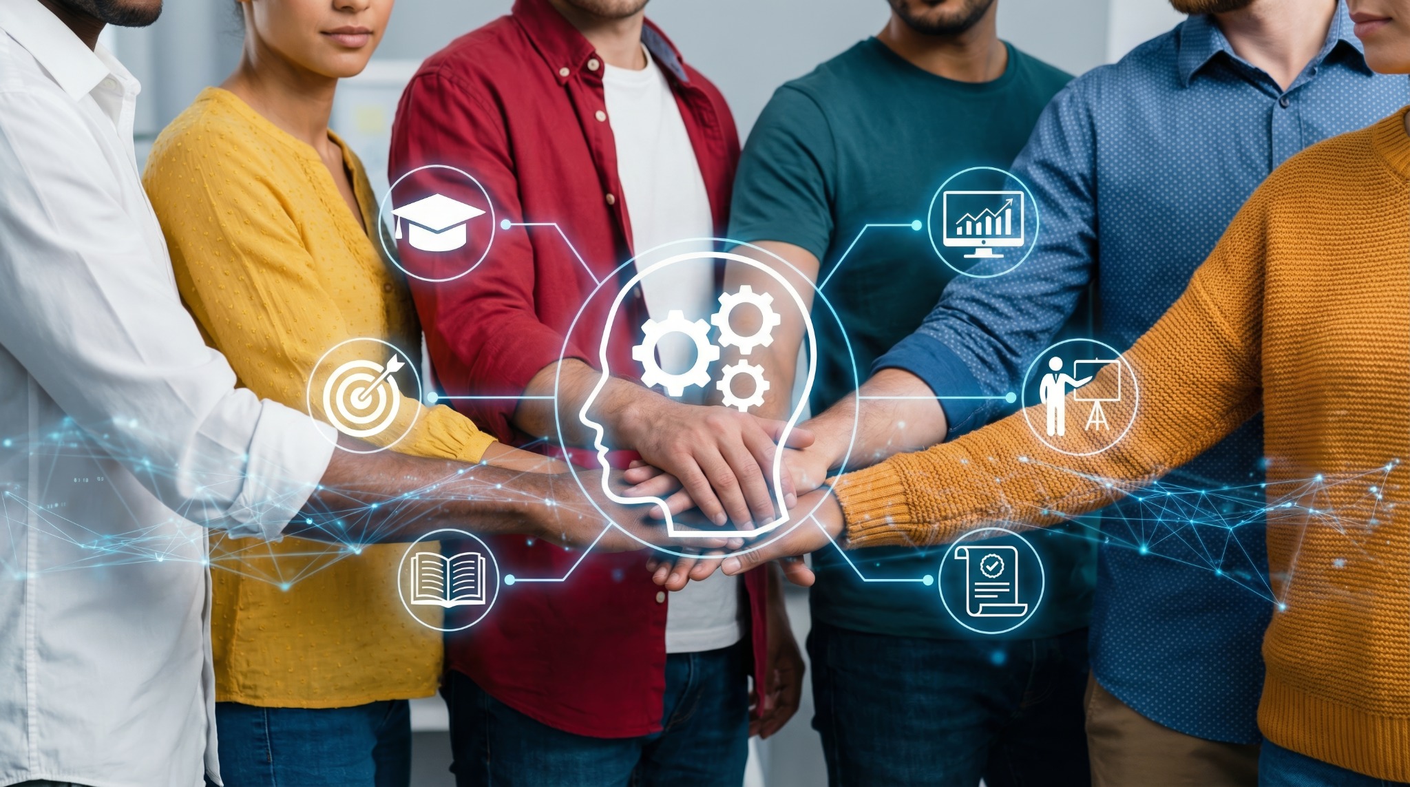 Équipe réunie autour du développement des compétences